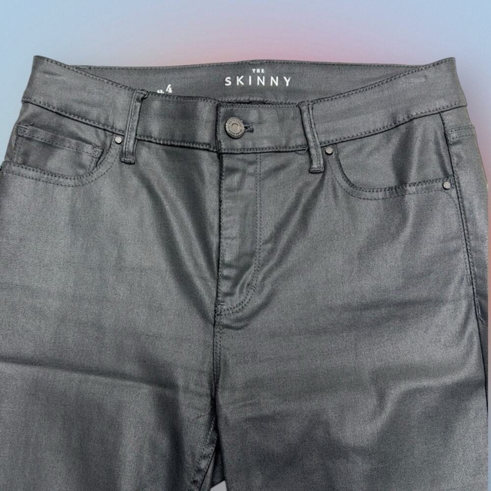 WHBM Women’s 4 Gray Waxy THE SKINNY Jeans